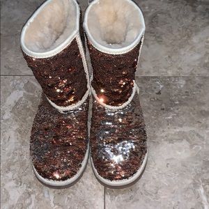 Sequence brown/silver ugg boots